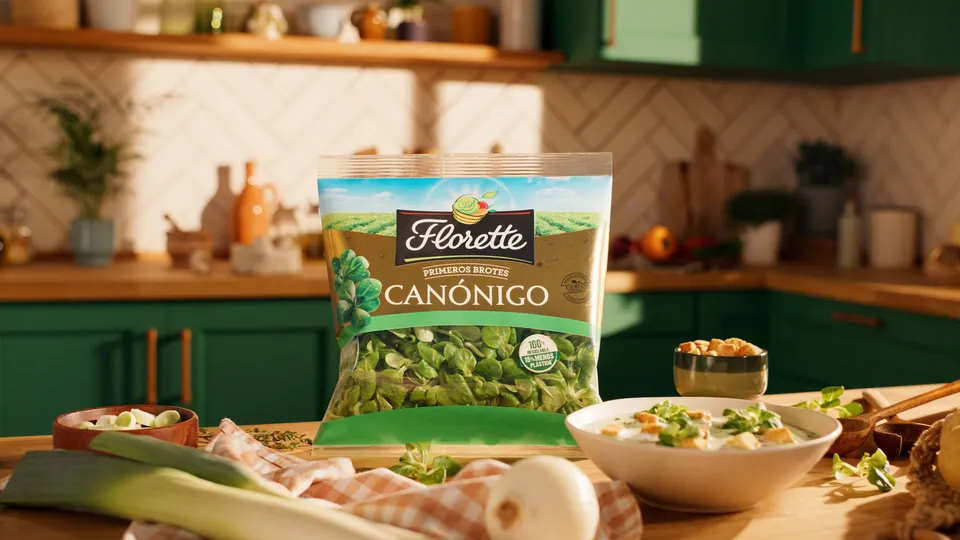 La ensalada Florette en la encimera.